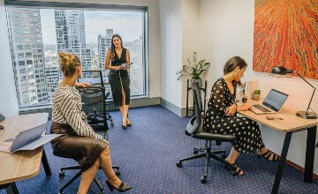 People meeting in a Serviced Office