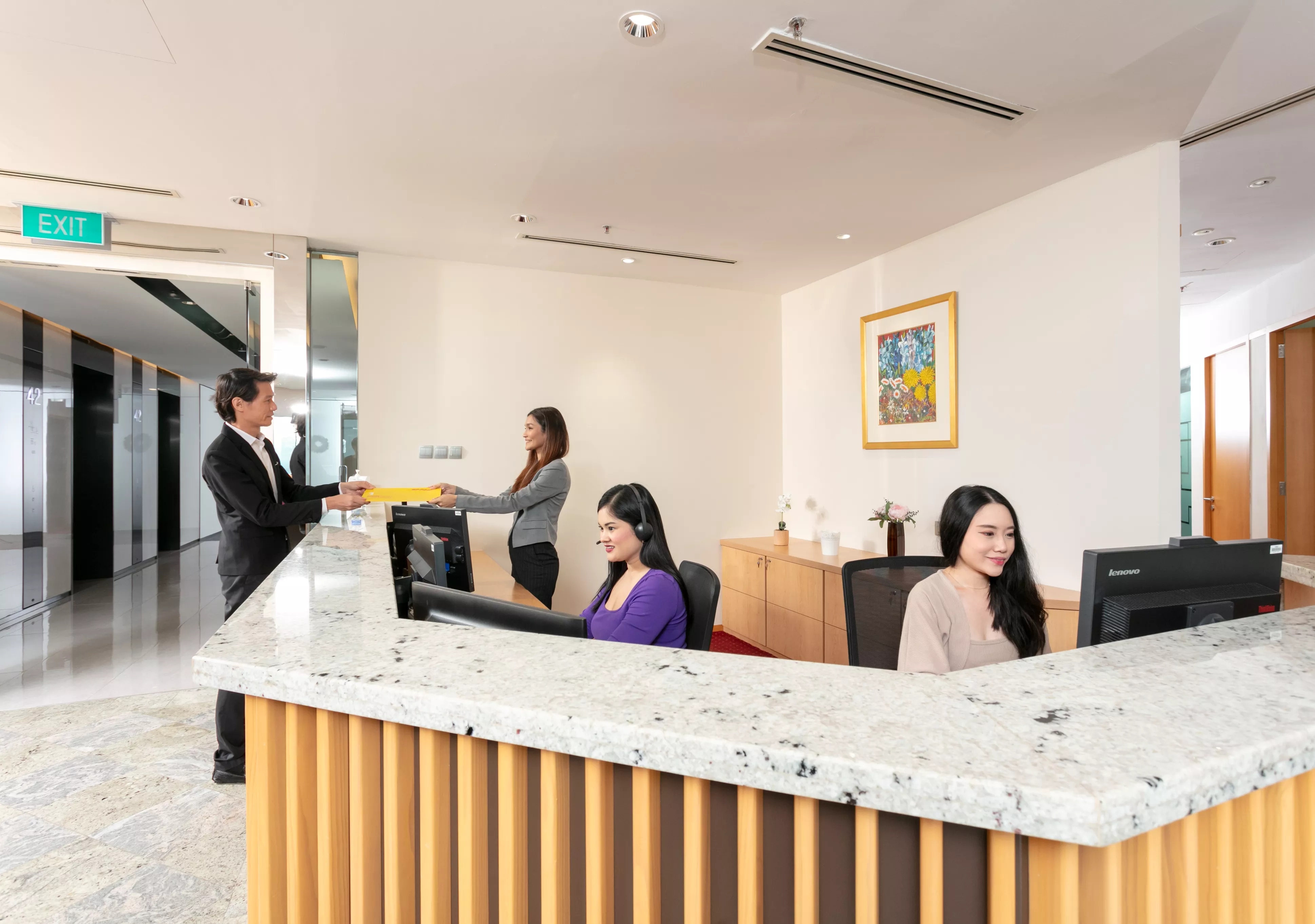Serviced Office, Suntec, Singapore, CBD, Reception